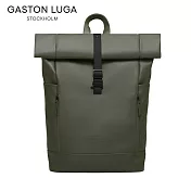 GASTON LUGA Rullen 16吋防水個性後背包 - 橄欖綠