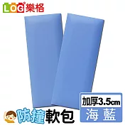 LOG樂格 加厚款防撞軟包 -海藍色 x2入組 (防撞壁貼/防撞墊)