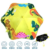 兒童圓角反光雨傘-恐龍系列 黃色