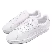 Puma 休閒鞋 Basket Crush Emboss Wns 白 全白 女鞋 小白鞋 皮革 36959501