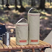 露營便攜瓦斯氣罐收納帆布袋（大） 卡其色