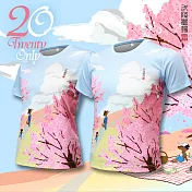 【Twenty Only】|武陵農場-短袖T恤-大人-男女同款- XS 粉藍色