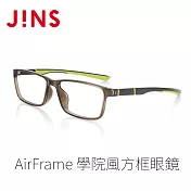JINS AirFrame 學院風方框眼鏡(AMRF21S171) 深卡其