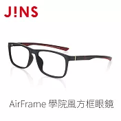 JINS AirFrame 學院風方框眼鏡(AMRF21S172) 酒紅
