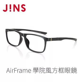JINS AirFrame 學院風方框眼鏡(AMRF21S172) 黑色