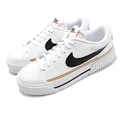 Nike 休閒鞋 Wmns Court Legacy Lift 女鞋 白 黑 咖啡 厚底 增高 DM7590-100