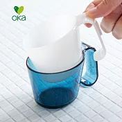 【日本OKA】PLYS base晶透風倒立快乾可掛式漱口杯-4色可選 -海洋藍