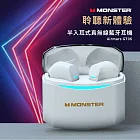 Monster魔聲 藍牙5.1 半入耳式 真無線藍牙耳機 GT06 白色