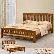 《Homelike》亞倫實木床架-雙人加大6尺 實木床架 雙人床 床組 6尺床架