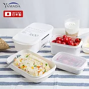 日本製純白生鮮收納保鮮盒便當盒(5件入) 白色