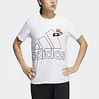 Adidas Brd Tee [HM5287] 女 短袖 上衣 T恤 運動 休閒 柔軟 棉質 彈性 舒適 愛迪達 白