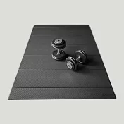 【QMAT】8mm雙人折疊瑜珈墊 台灣製造(瑜珈墊 運動墊 兒童遊戲墊) 黑灰