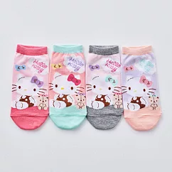 【ONEDER旺達】Sanrio HELLO KITTY凱蒂貓 雙子星 美樂蒂 直版襪 台灣製造【顏色隨機出貨】 KT─A647(15─22cm)