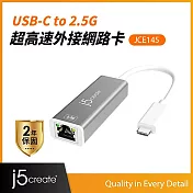 j5create USB-C to 2.5G超高速外接網路卡 – JCE145