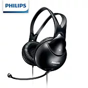 【Philips 飛利浦】SHM1900 頭戴式電腦耳機麥克風 黑色