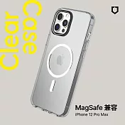 犀牛盾 iPhone 12 Pro Max(6.7吋)Clear(MagSafe 兼容)超強磁吸透明防摔手機殼(抗黃終身保固)