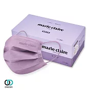 【ONEDER旺達棉品】Marie Claire 美麗佳人一般醫療口罩(30入組) 平面醫療口罩 MC-BZ004 煙灰紫(成人)