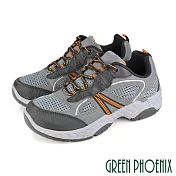 【GREEN PHOENIX】男 休閒鞋 運動鞋 雙色 拼接 綁帶 台灣製 JP25 黑色