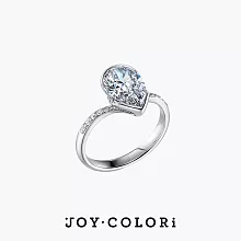 【JOY COLORi】2克拉 18K白金 承諾你水滴鑽石戒指