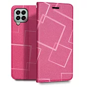 GENTEN for Samsung Galaxy M33 極簡立方磁力手機皮套 粉色
