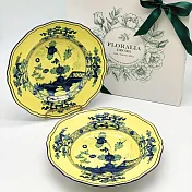 《義大利第一名瓷 Ginori 1735 -Oriente Italiano》24cm湯盤二件禮盒組 黃晶色