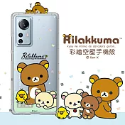 SAN-X授權 拉拉熊 小米 Xiaomi 12 Lite 5G 彩繪空壓手機殼 (淺綠休閒)