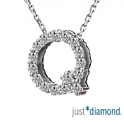 【Just Diamond】Love Words字母系列 18K金鑽石墜子-Q(不含鍊)