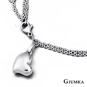 GIUMKA鋼飾手鍊愛心白鋼雙鍊層次手鏈心想事成 生日聖誕節交換禮物推薦 MB00575 19 銀色