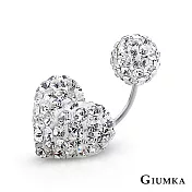 GIUMKA鎖針耳環繽紛小愛心鋼針 簡約素色系列 單支價格 多色任選 MF04001 無 A款耳環單一支