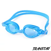 TRANSTAR 兒童泳鏡 抗UV高級PC-防霧純矽膠泳鏡-2800 水藍