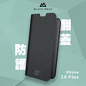 德國Black Rock 防護翻蓋皮套-iPhone 14 Plus (6.7＂)黑