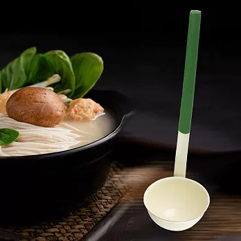 《IBILI》琺瑯湯杓(米綠) | 料理匙 攪拌杓 攪拌勺 湯匙