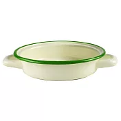 《IBILI》琺瑯雙耳深餐盤(米綠14cm) | 餐具 器皿 盤子