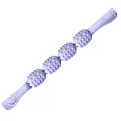 【EZlife】放鬆筋膜棒按摩運動滾輪(4球) 紫色
