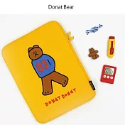 【U】Romane －DONATDONAT 13吋筆電包  Donat Bear(黃)