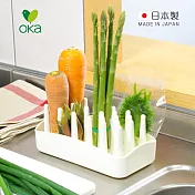 【日本OKA】Vegi mage日製直立式蔬菜保存收納架-2色可選- 潔白