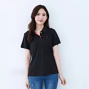 【遊遍天下】MIT環保紗女款抗UV吸濕排汗機能POLO衫(GS1022) / 黑色 2XL 黑色