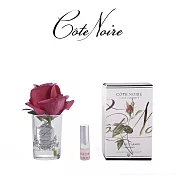 【法國 Cote Noire 寇特蘭】小朵玫瑰香氛花透明瓶(附贈5ml精油x1) 紅玫瑰香氛花透明瓶