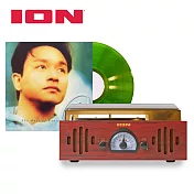 【精選唱片珍藏組】ION Audio Trio LP neo 3合1復古箱式黑膠唱機/ AM/FM收音機+張國榮The Best of Leslie Cheung〔綠膠〕