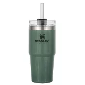 美國STANLEY 冒險系列 吸管隨手杯 0.47L / 錘紋綠