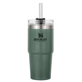 美國STANLEY 冒險系列 吸管隨手杯 0.47L / 錘紋綠