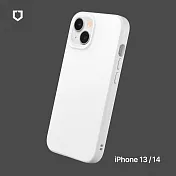 犀牛盾 iPhone 14 / 13 共用 (6.1吋) SolidSuit 經典防摔背蓋手機保護殼 - 經典白