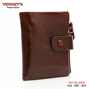 【vensers】牛皮潮流個性皮夾(TC601901咖啡短夾)