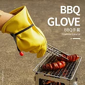 【LOTUS】BBQ 燒烤防燙手套 黃色 戶外露營烤肉野炊隔熱手套 黃色