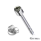 GIUMKA簡約耳釘白鋼耳環單鑽造型 3MM 多色任選 MF00479 無 灰鋯3MM一對價格