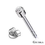 GIUMKA簡約耳釘白鋼耳環單鑽造型 3MM 多色任選 MF00479 無 白鋯3MM一對價格