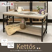 JP Kagu 台灣製工業風大茶几-寬120cm(矮桌/咖啡桌/收納桌) 原木色