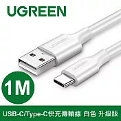 綠聯 USB-C/Type-C快充傳輸線 升級版 (1公尺 黑色)