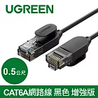 綠聯 CAT6A網路線 黑色 增強版 (1公尺)