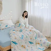 《BUHO》天絲萊賽爾4.5x6.5尺單人兩用被(套)+枕套二件組-台灣製 《怪獸跑跑趴》